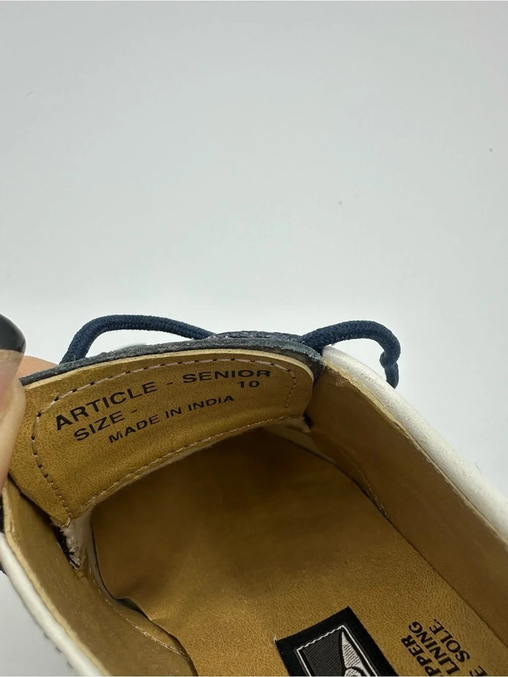 Gliders Little Kids Boys Lizard Lace-Up Leather Dress Shoes Navy/White Sz 10 NEW